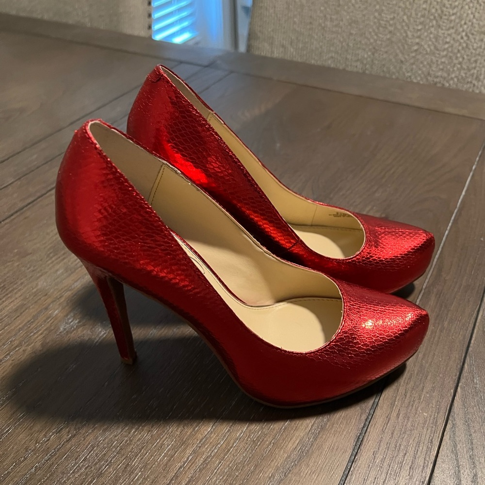 Red Jessica Simpson Platform heels